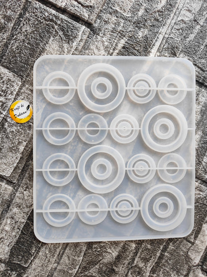 Silicone round jewelry making mold with various sizes for crafting unique jewelry pieces