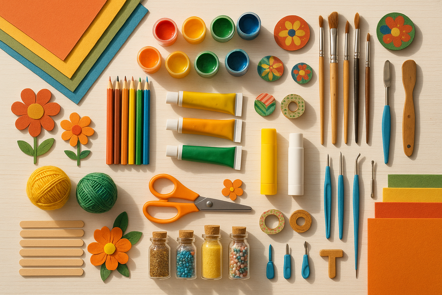 Showcasing art & craft materials