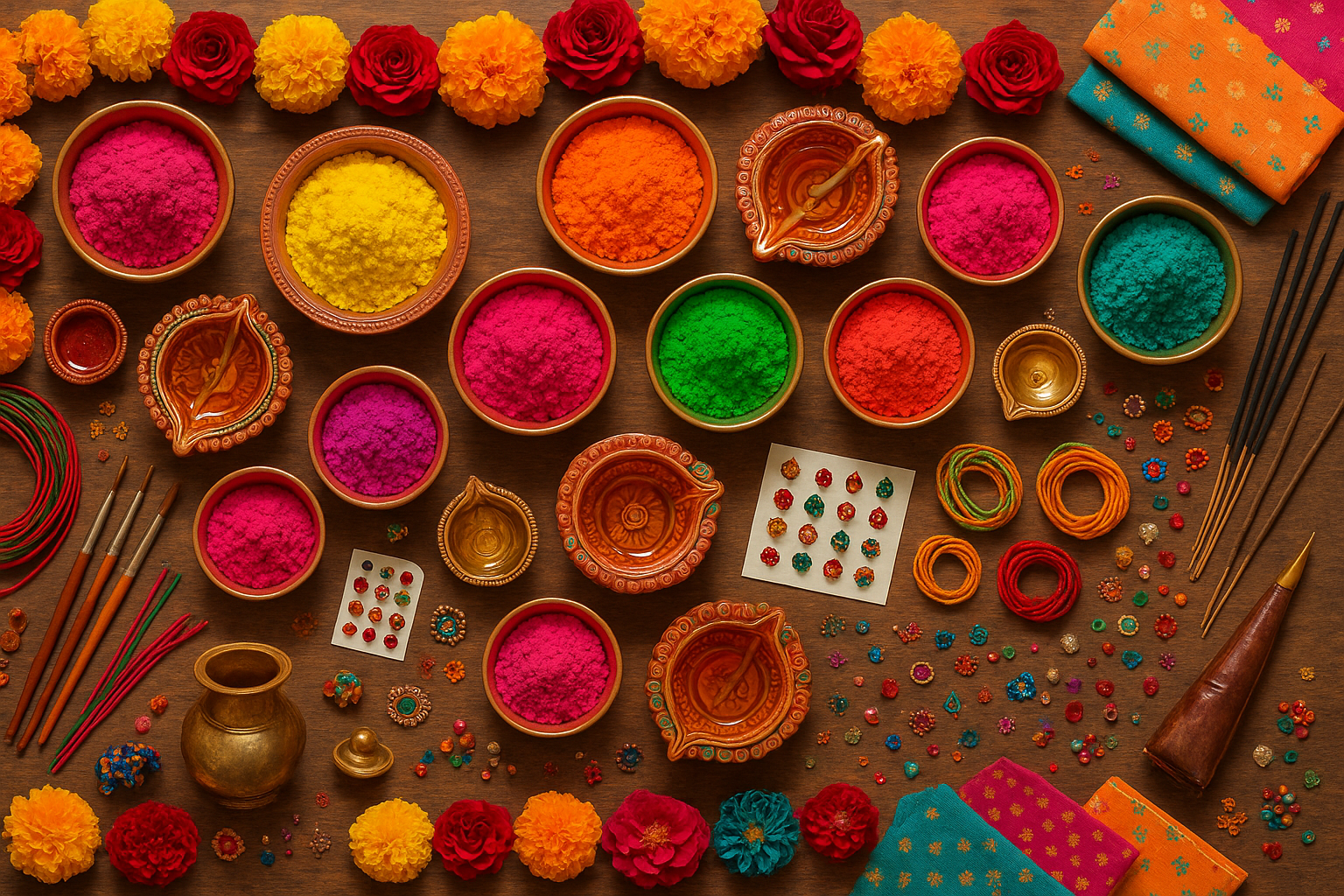Showcasing Indian Festival Art Materials
