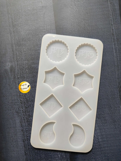 8-cavity mould with round and star shapes for Shubh Labh sweets