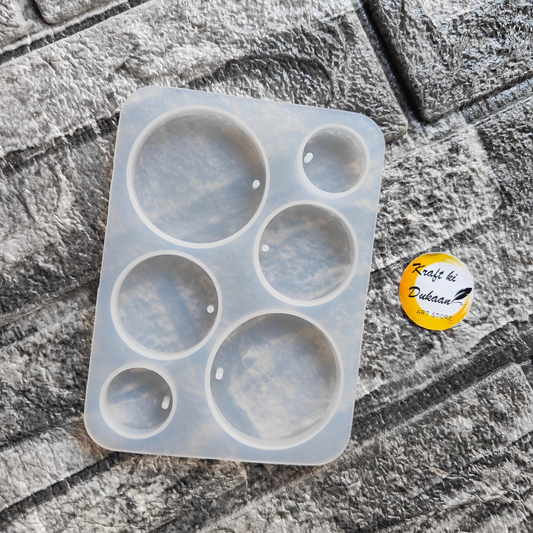 6 cavity silicone mold from Kraft ki Dukaan for creating uniform round shapes in baking and crafting