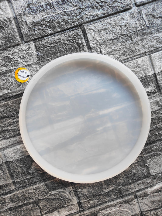 Clear 8 inch round silicone mould ideal for baking and crafting projects