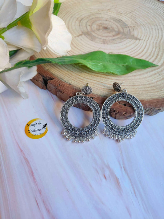 Silver Jhumka without Beads B19