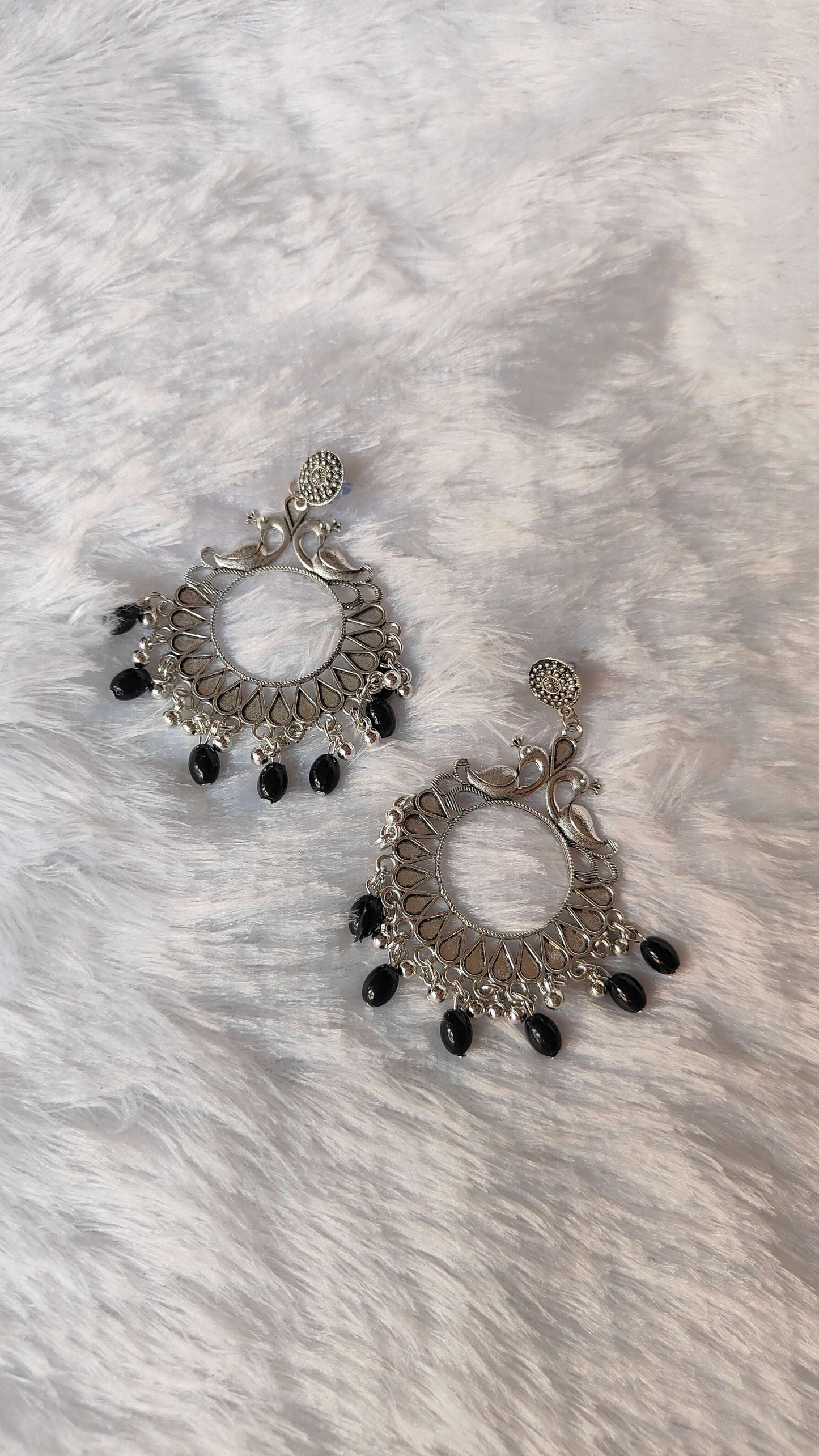 silver-jhumka-earrings-with-beads-black-stones-1