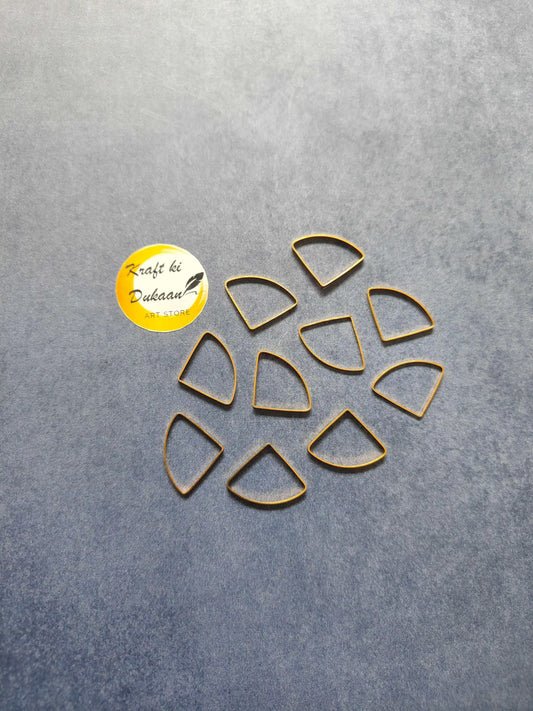 Curved triangle bezel 10PC set of gold-tone frames, assorted shapes