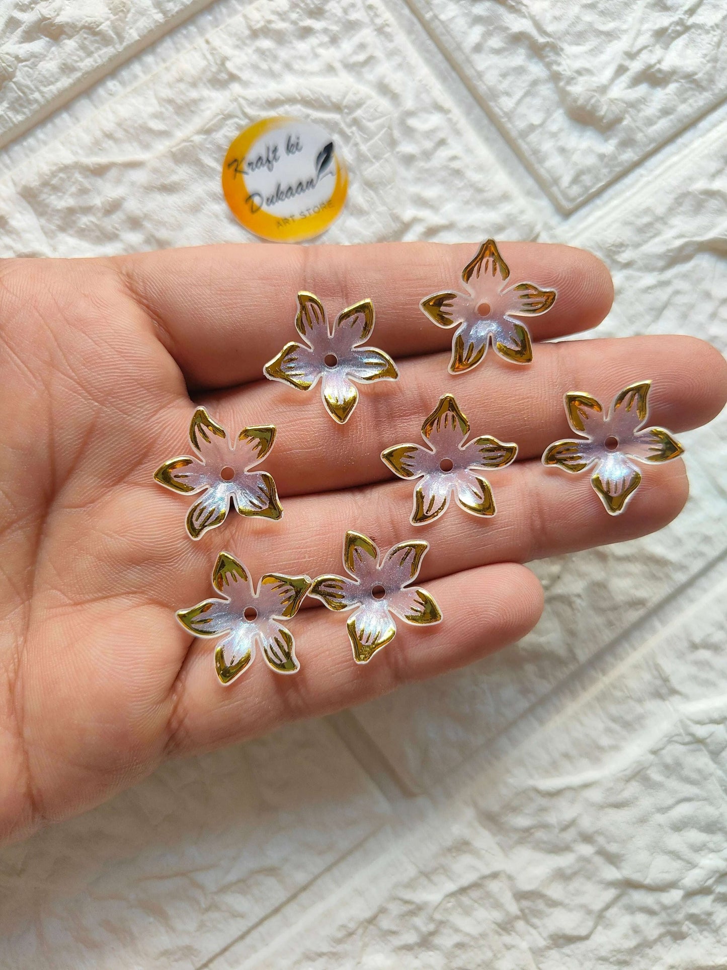 star-flower-beads-pack-gold-edged-6-pieces