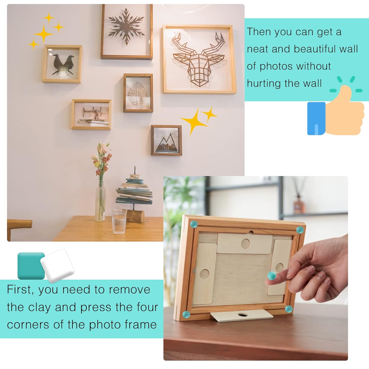 Kraft ki Dukaan sticky tack adhesive for easy wall photo display without damage