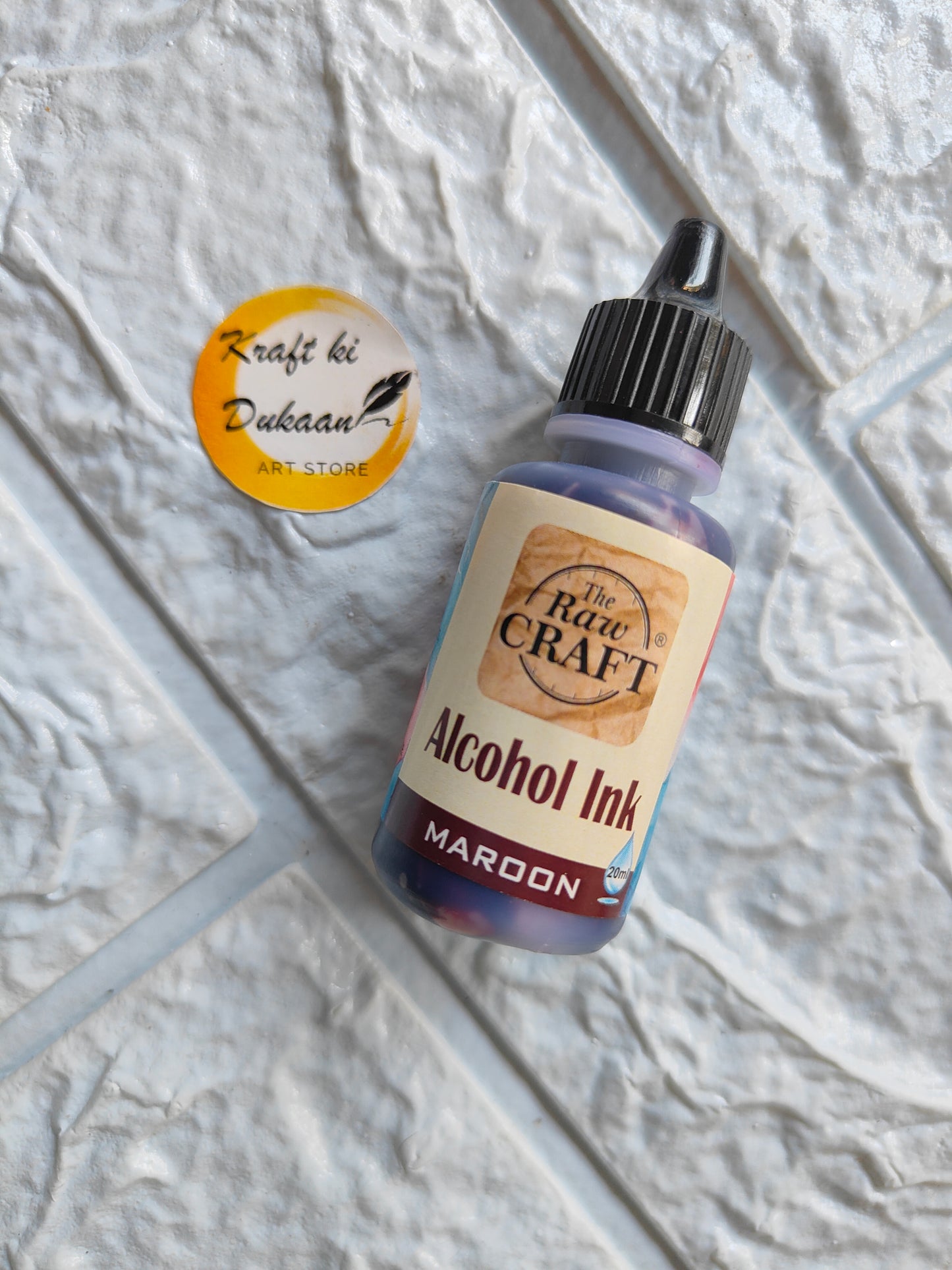 Maroon Alcohol Ink for Resin Art by The Raw Craft for vibrant artwork and creative projects