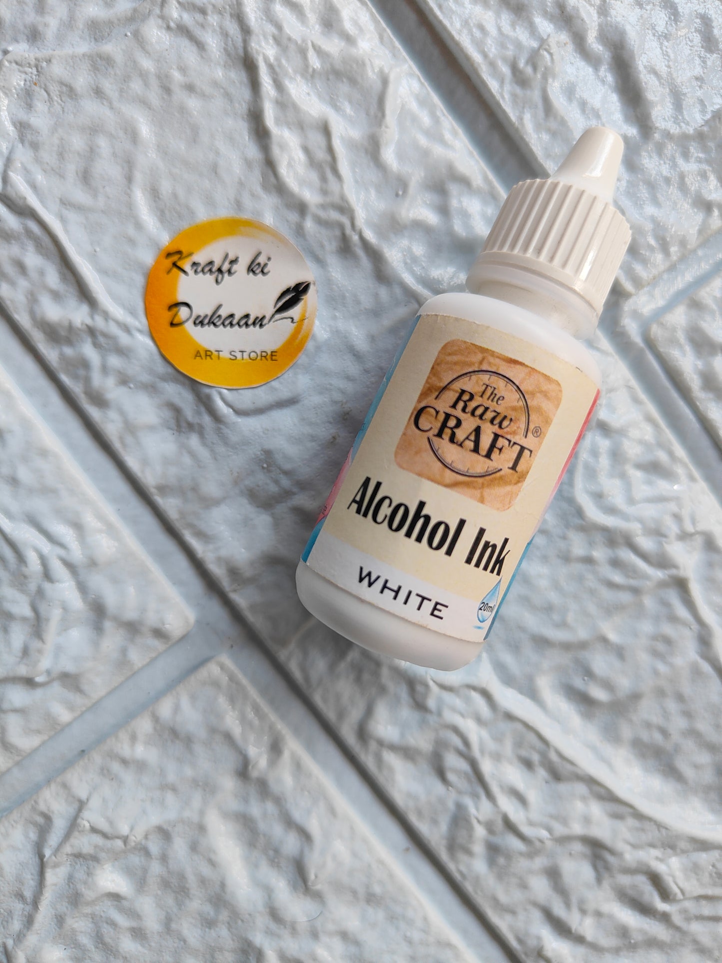 White Alcohol Ink for Resin Art by Kraft ki Dukaan for vibrant artwork and creative projects