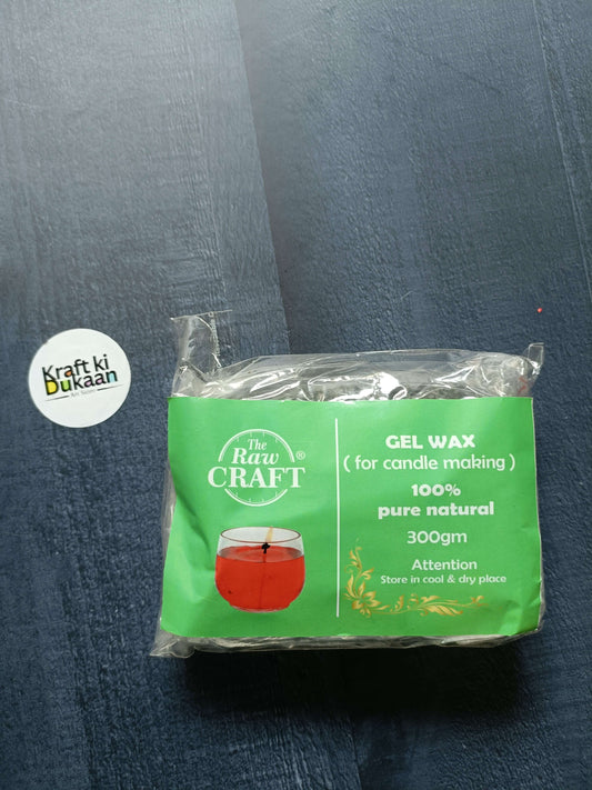 Gel Wax 300GM candle making pack, pure natural 100% in clear plastic bag