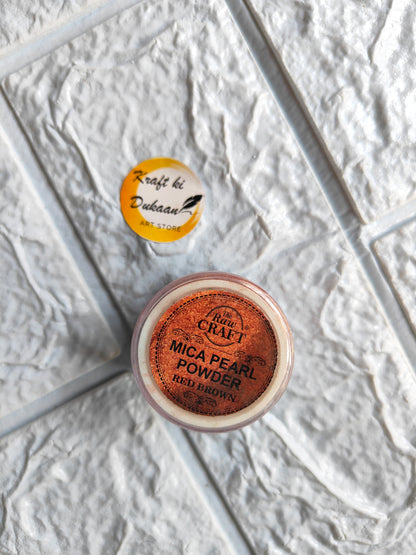 MICA pearl powder for resin in Red color, perfect for crafting and DIY projects