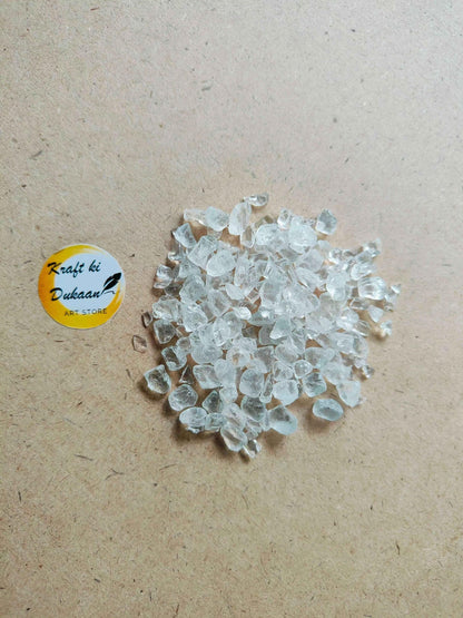 High-quality transparent crystal stones for resin art in various sizes, perfect for crafting projects