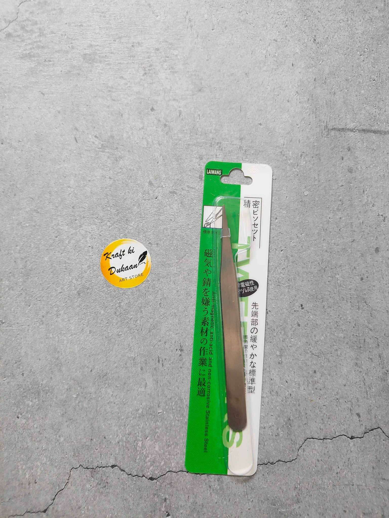 Tweezer A13 in blister pack, angled tip for precision work