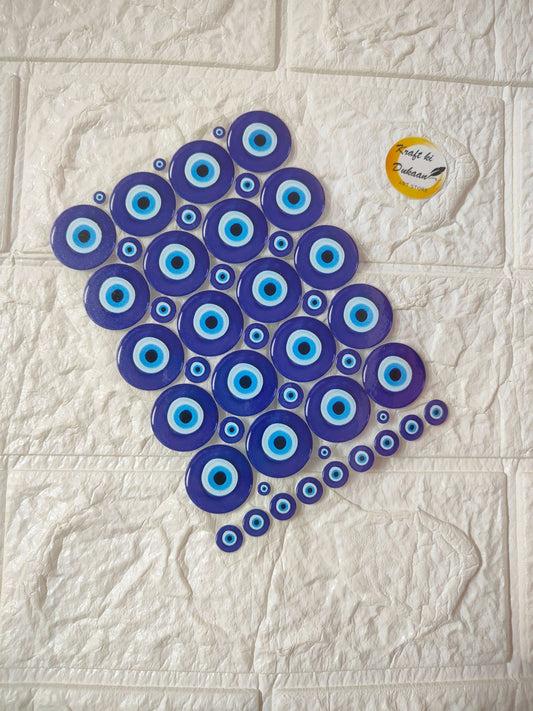 UV DTF peel-off sticker sheet J17 with blue/purple circular eye motifs