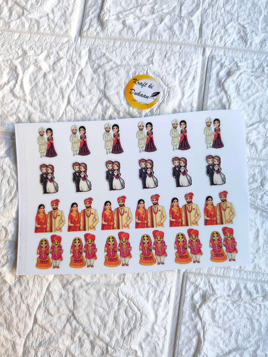 UV DTF peel-off sticker sheet J41 with multiple traditional character figures
