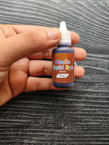 Candle Liquid Dye 20 ml, brown bottle with white dropper cap