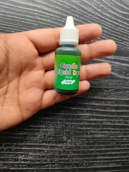 Candle Liquid Dye 20 ml, green bottle with white dropper cap