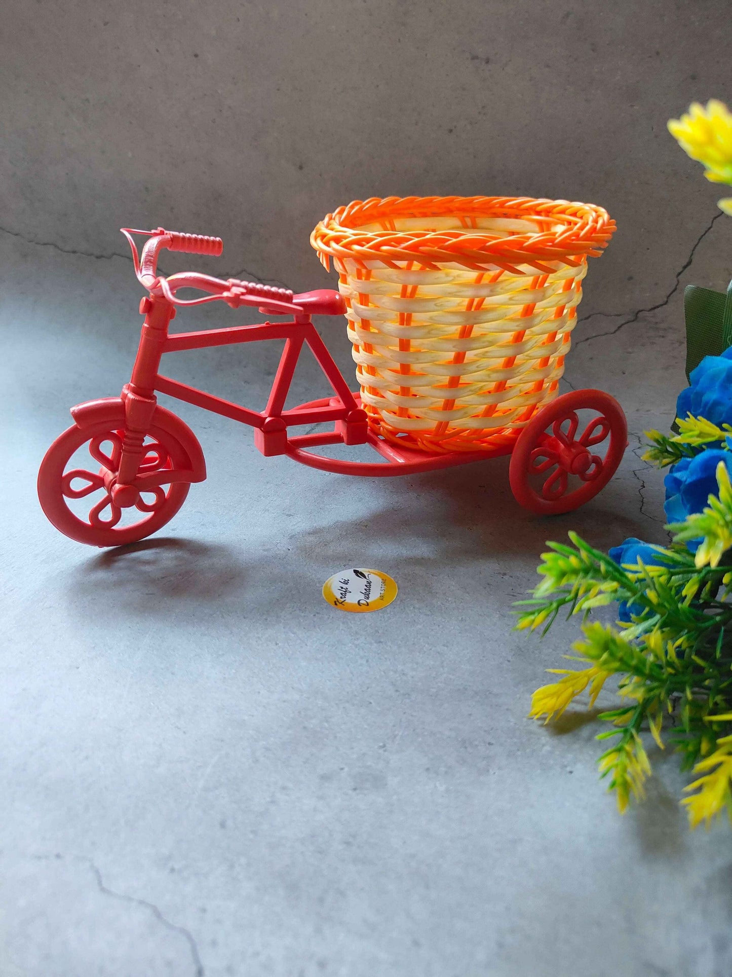Wicker Decoration Cycle Basket
