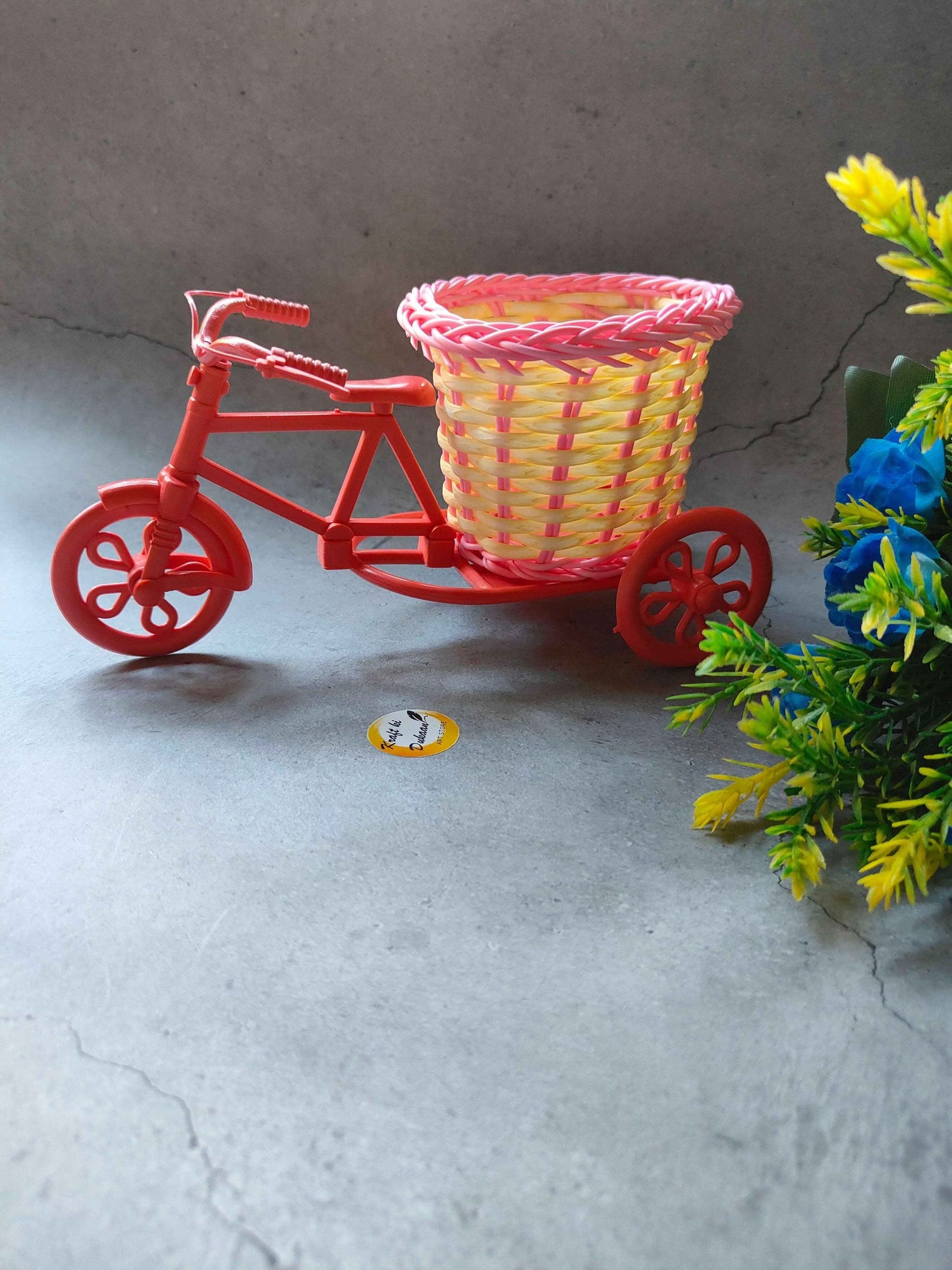 Wicker Decoration Cycle Basket