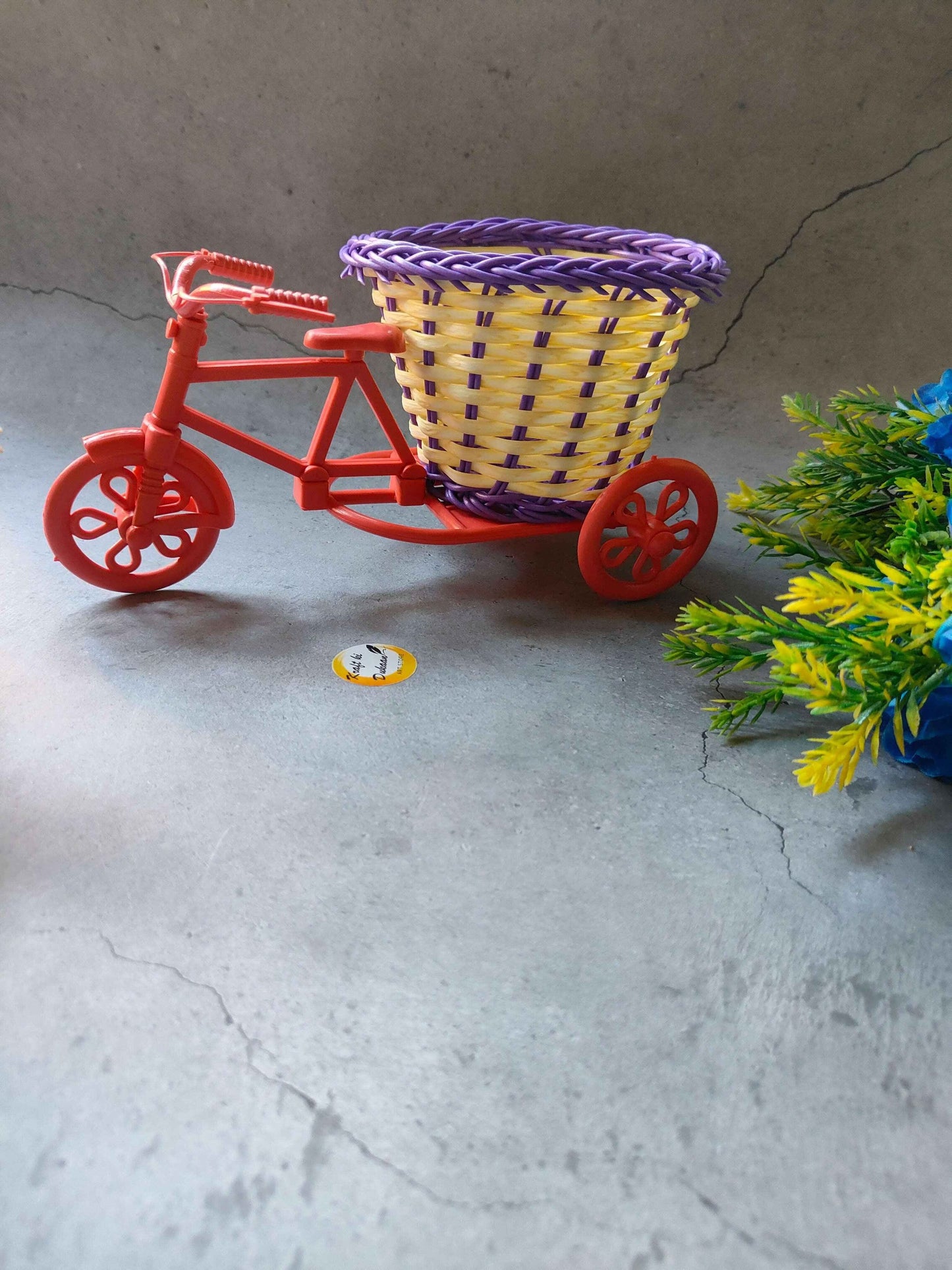 Wicker Decoration Cycle Basket