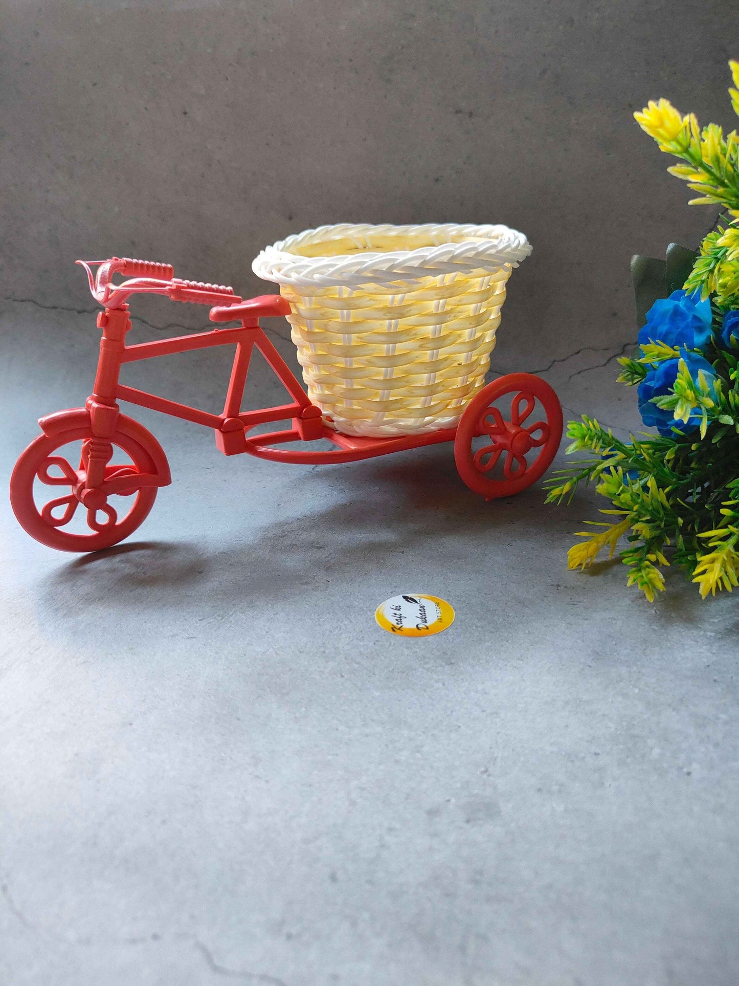 Wicker Decoration Cycle Basket
