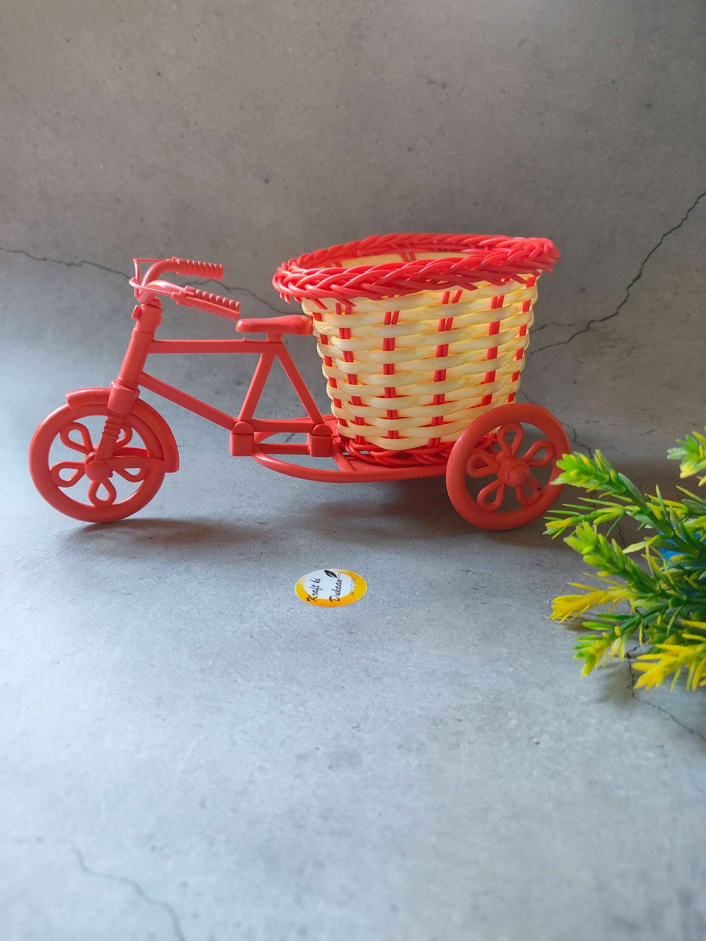 Wicker Decoration Cycle Basket