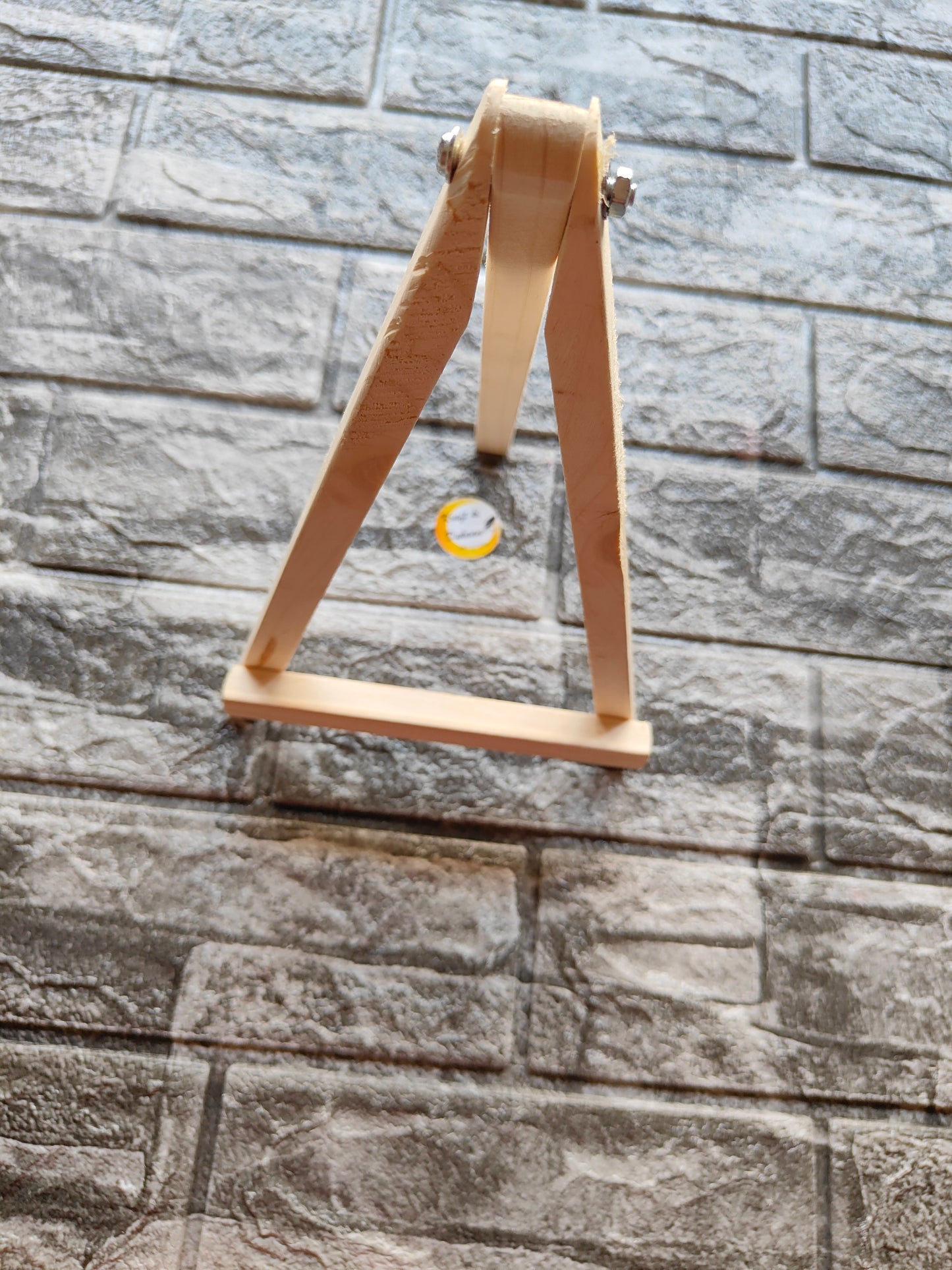 Wooden easel stand 9 inch made of natural wood for displaying artwork or photos