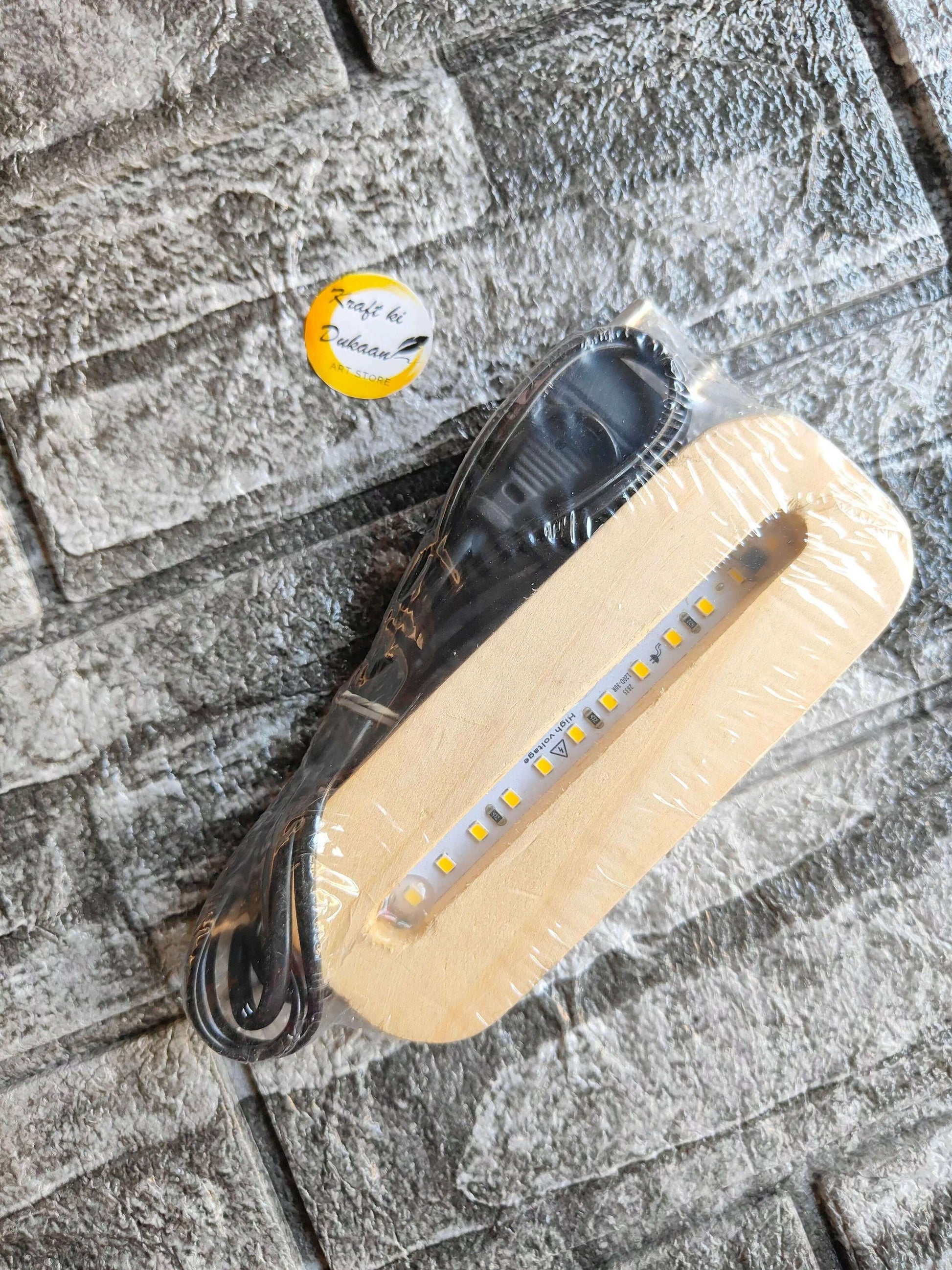 wooden-led-display-stand-rectangular-design-with-cable